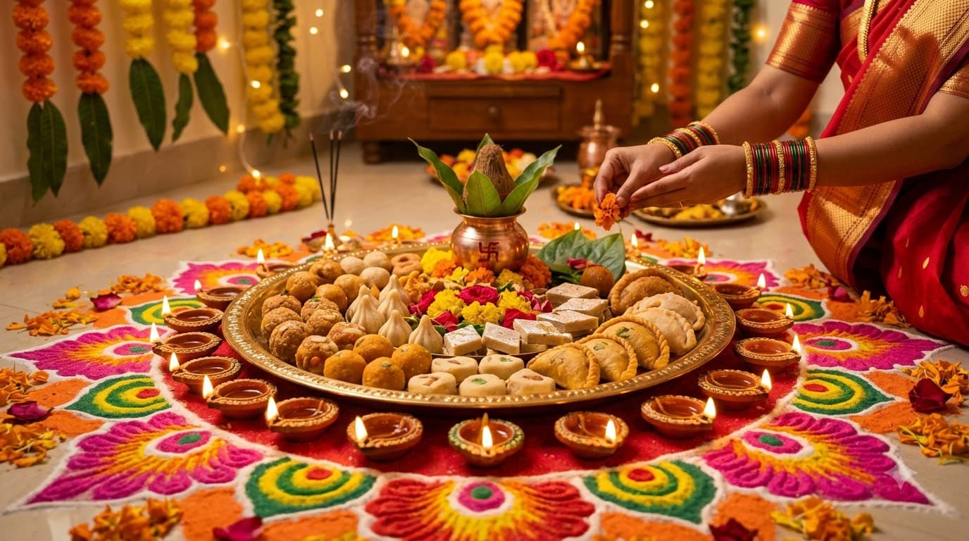 2. How Mahalakshmi Vratam Differs from Varalakshmi Vratam and Diwali's Lakshmi Puja