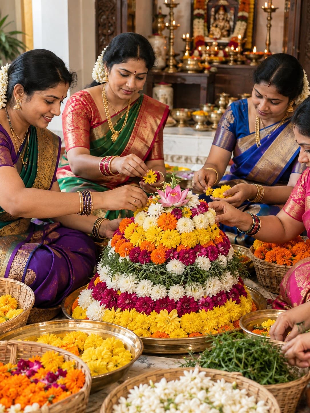 Celebrate Bathukamma With Traditional Guidance