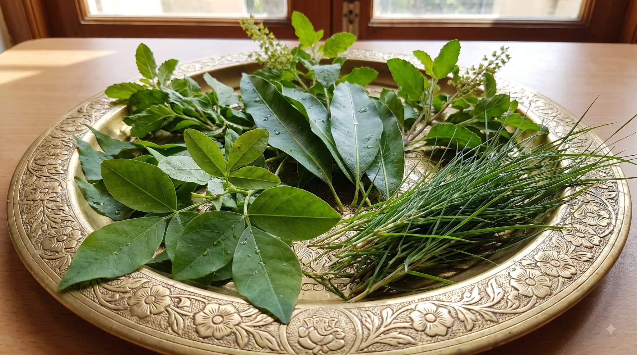 The 21 Sacred Patras (Leaves) Used in Vinayaka Puja