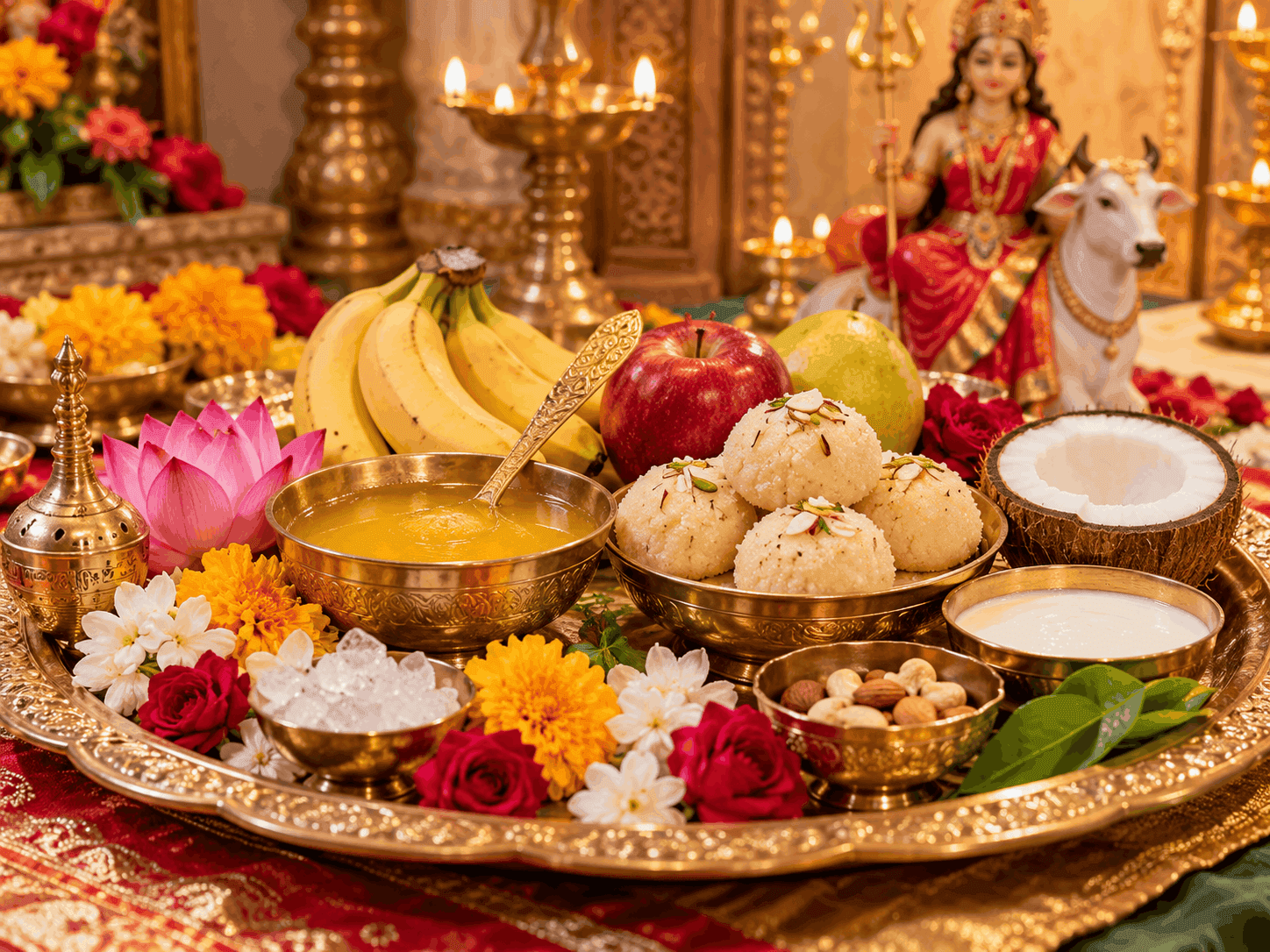 Maa Shailputri Bhog and Colour